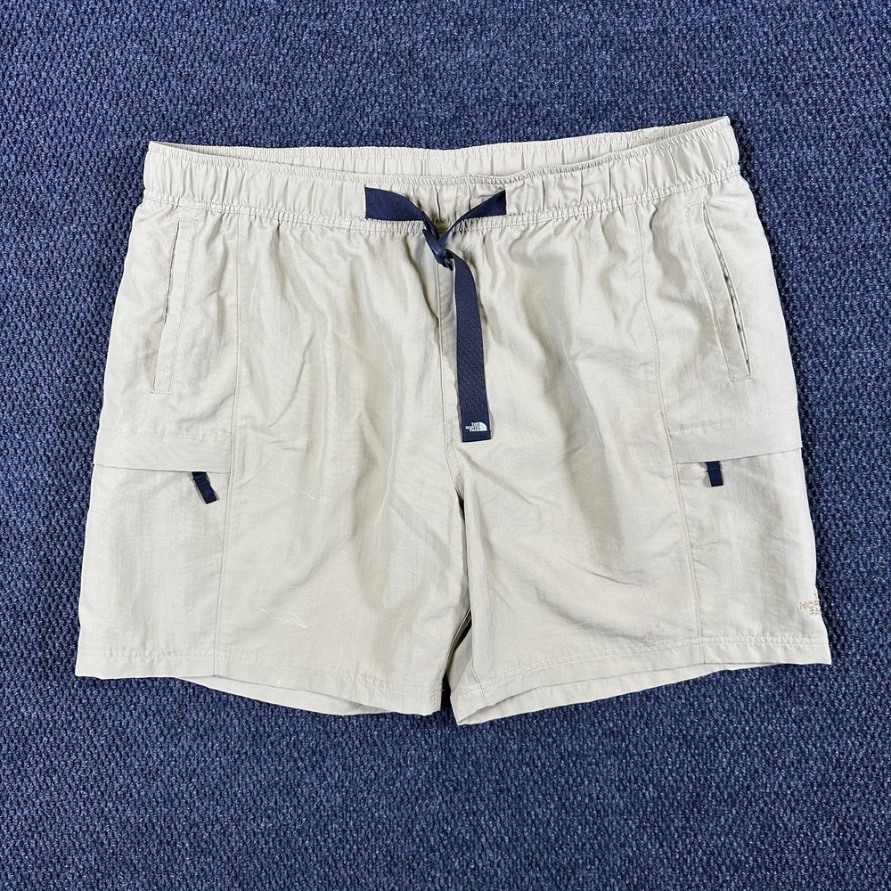The North Face Shorts Men's 2XL Tan Mesh Lined Swim Hiking Hybrid Outdoors
